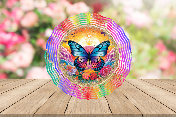 Butterfly Rainbow Wind Spinner